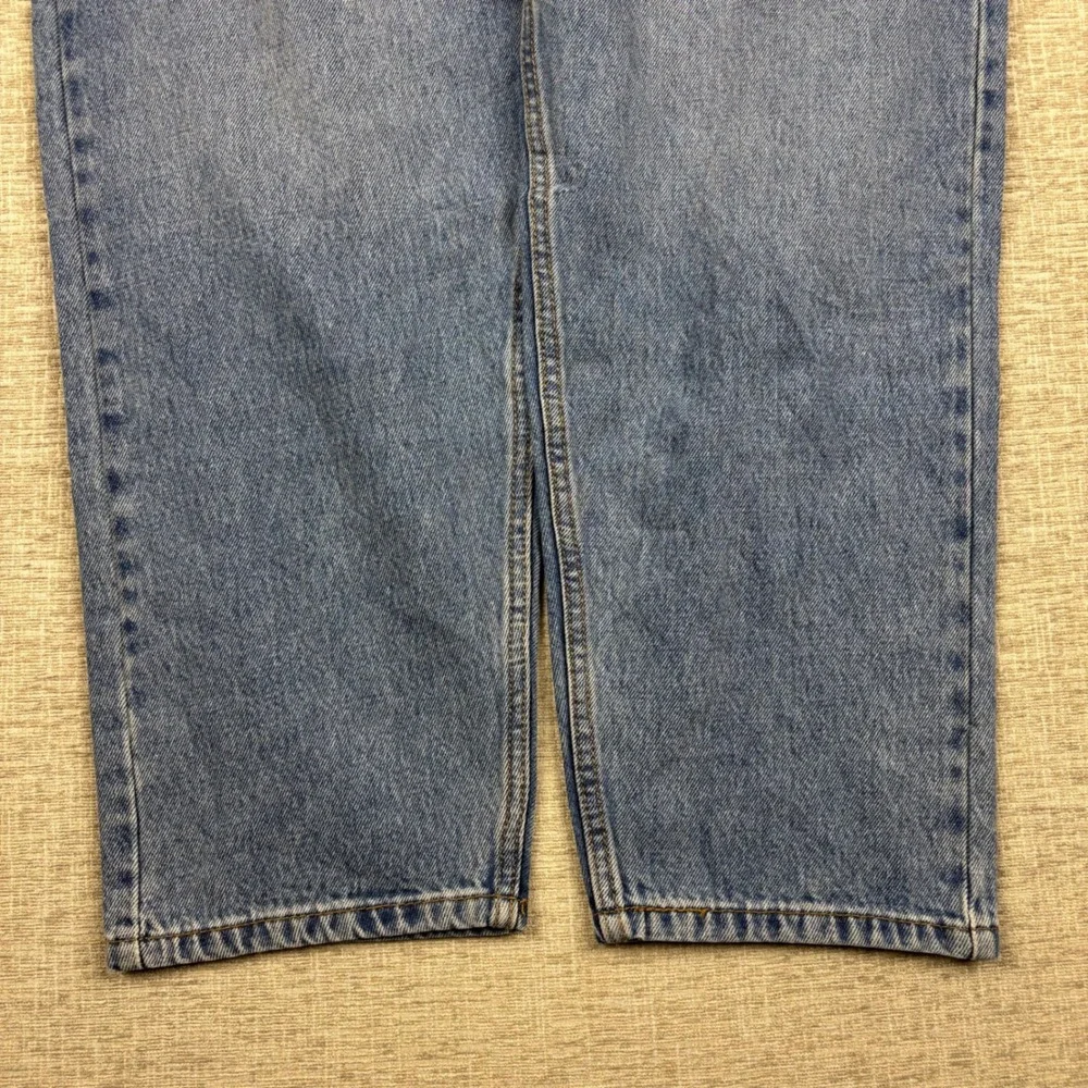 Levis 550 92 Relaxed Tapered Mens 34x29 Jeans Light Washed Blue Workwear Denim